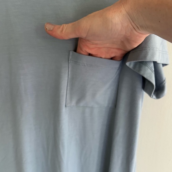 FREE FLY Bamboo Flex Pocket Dress Heather Coastal Sage UPF 50 Quick-Dry Soft | M - Picture 8 of 11